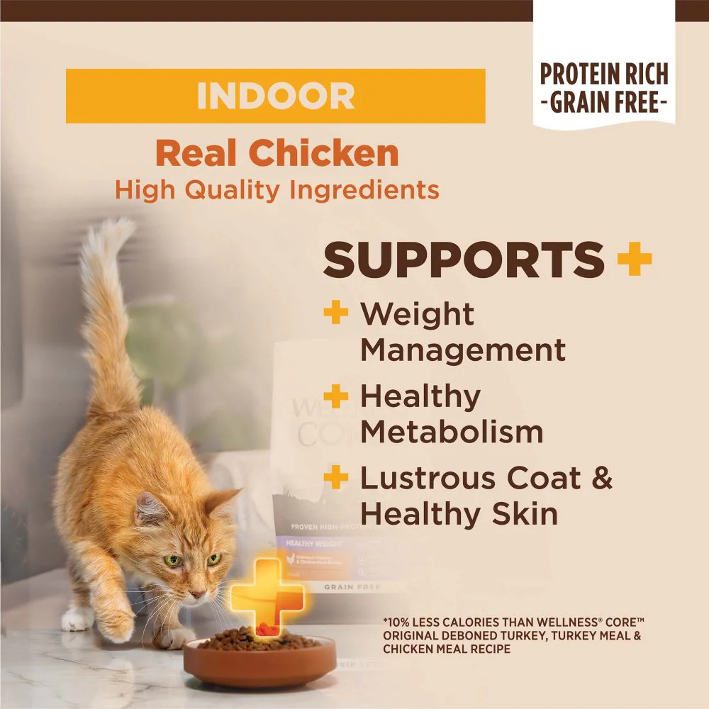 WELLNESS Core Grain Free Chicken Indoor Dry Cat Food 2.27kg - Image 7
