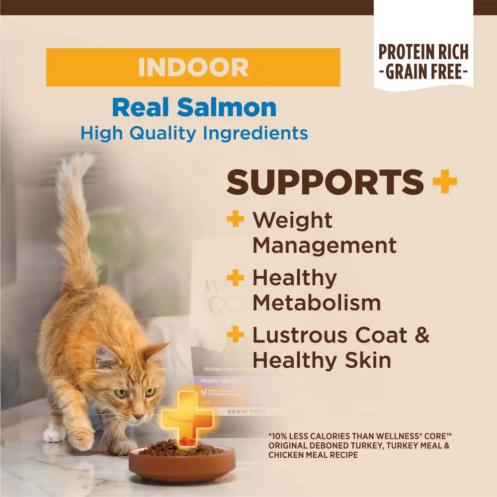 WELLNESS Core Grain Free Salmon & Herring Indoor Dry Cat Food 2.27kg - Image 8