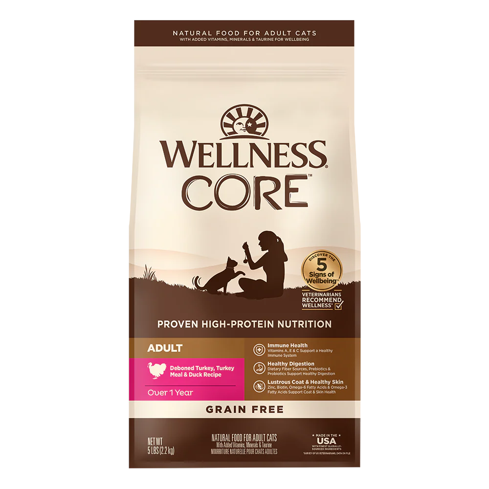 WELLNESS Core Grain Free Turkey & Duck Dry Cat Food 2.27kg