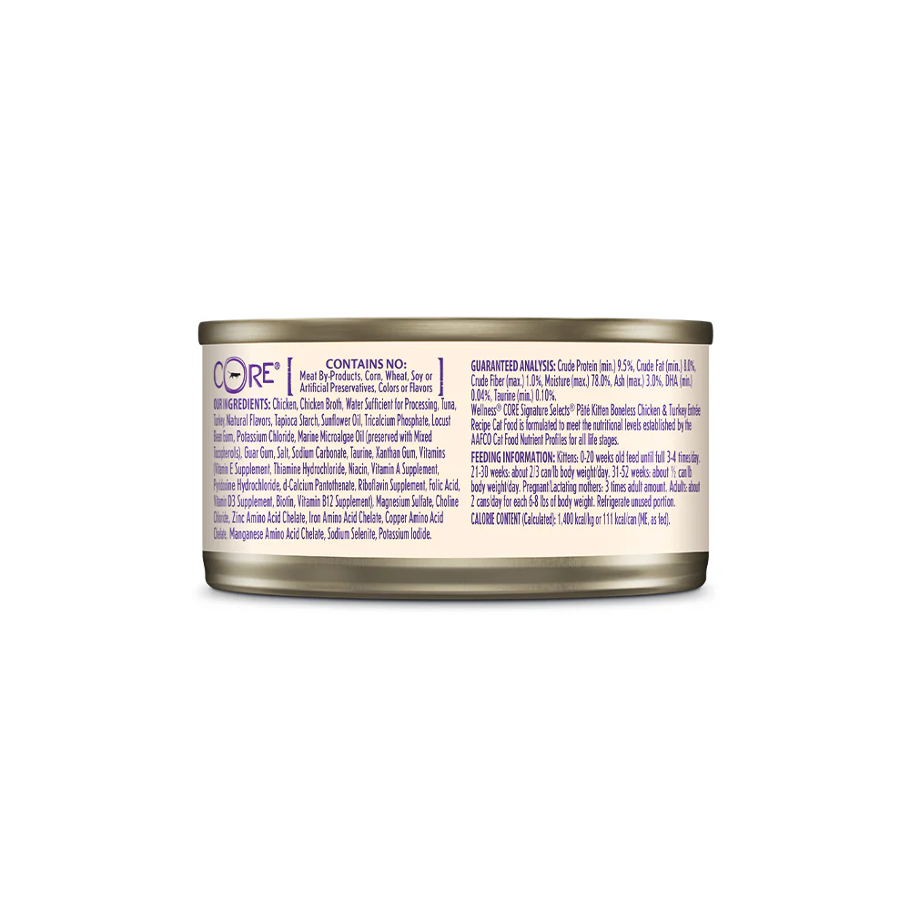 WELLNESS Core Signature Selects Kitten Chicken & Turkey Wet Cat Food - Image 6