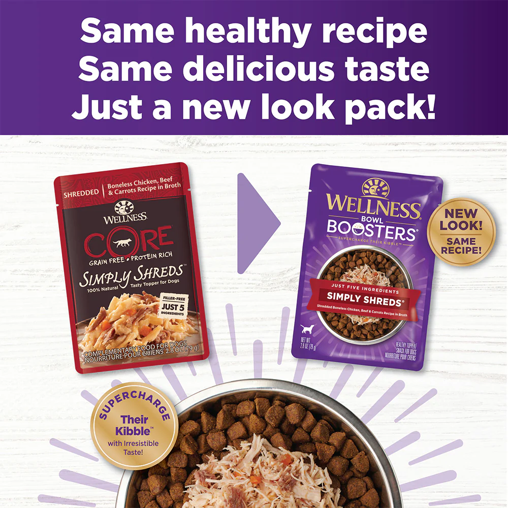 WELLNESS Core Simply Shreds Chicken, Beef & Carrots Wet Dog Food - Image 3