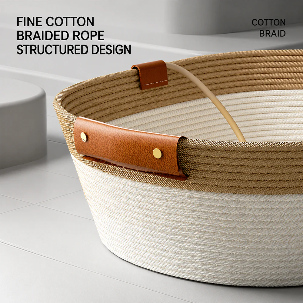 Wicker Cat Bed | Breathable All-Season with Cushion — Capybara Design - Image 9