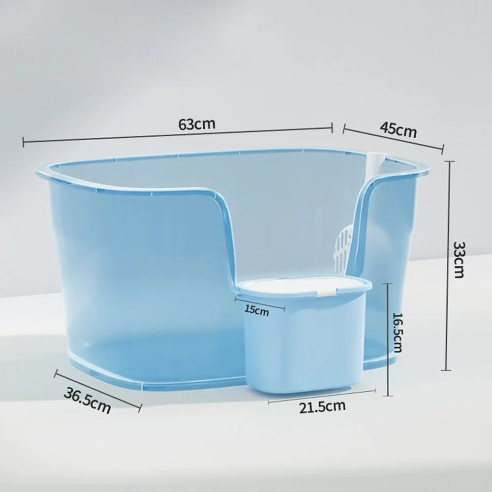 WINK HONEY Extra-Large Anti-splash Cat Litter Box With Trash Bin & Stairway - Image 12