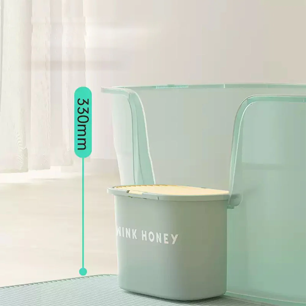 WINK HONEY Extra-Large Anti-splash Cat Litter Box With Trash Bin & Stairway - Image 2