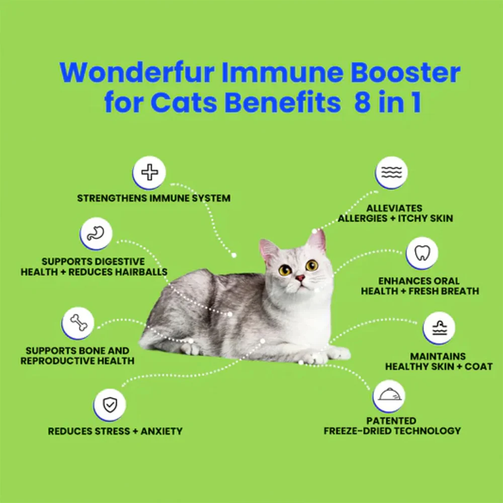 WONDERFUR Bites Immune Booster Yogurt Freeze Dried Cat Treats 50g - Image 5