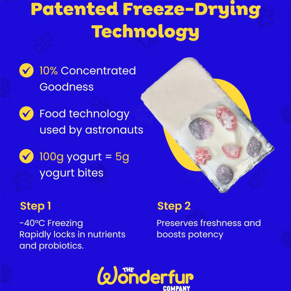 WONDERFUR Bites Immune Booster Yogurt Freeze Dried Dog Treats 50g - Image 10