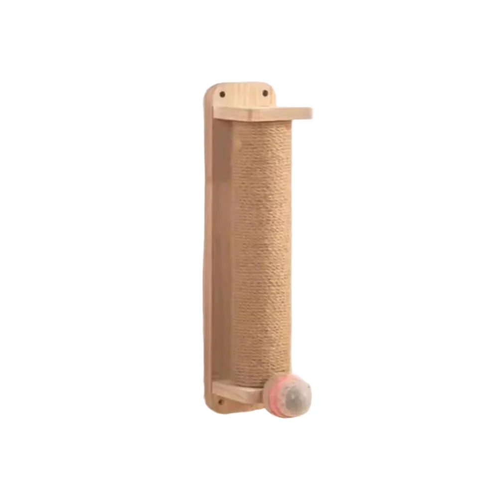 Wooden Sisal Cat Scratching Post – Durable, Wall-Friendly Design - Image 4