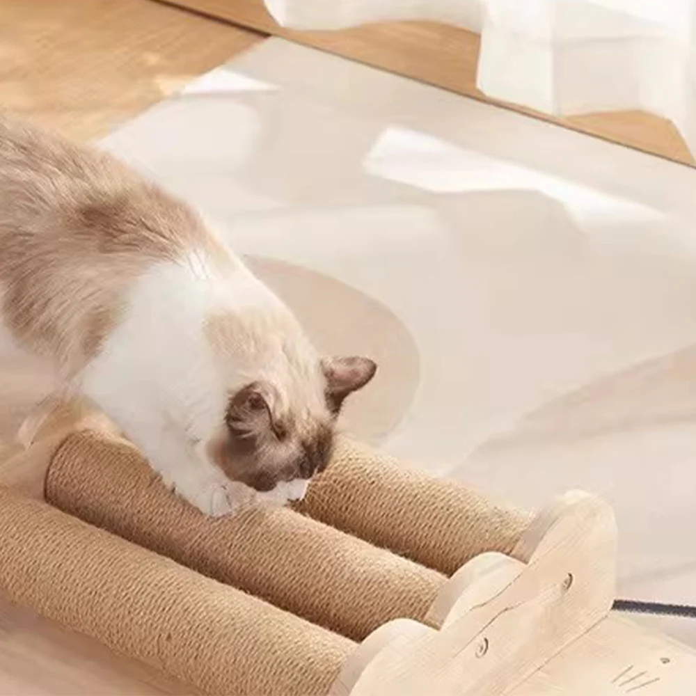 Wooden Sisal Cat Scratching Post – Durable, Wall-Friendly Design - Image 6