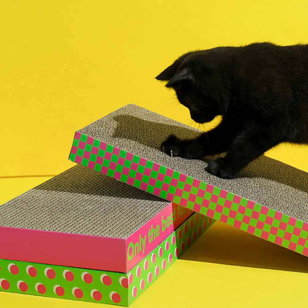 ZEZE 3-in-1 Cat Scratcher – Large Corrugated Cardboard - Image 10
