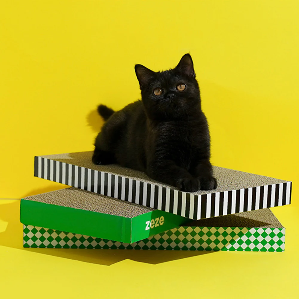 ZEZE 3-in-1 Cat Scratcher – Large Corrugated Cardboard - Image 14