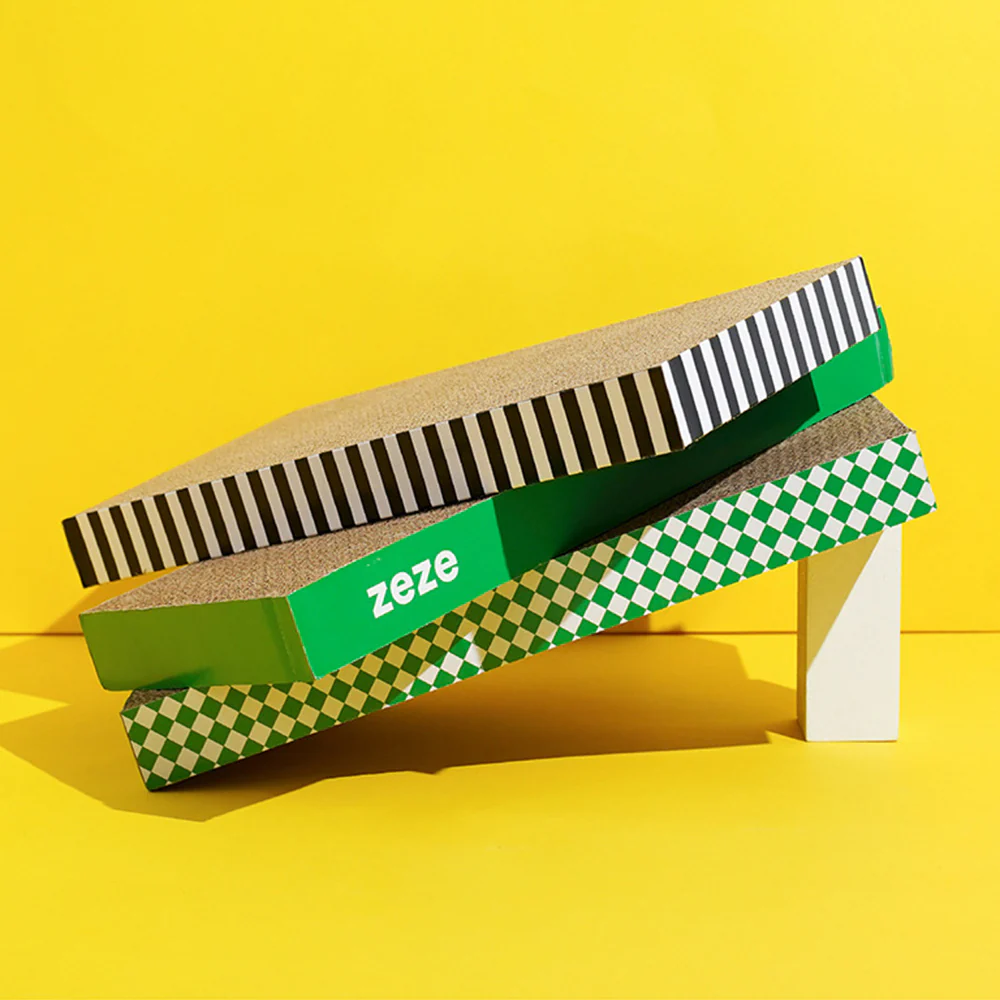 ZEZE 3-in-1 Cat Scratcher – Large Corrugated Cardboard - Image 8