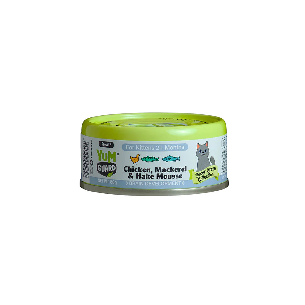 YUMGUARD Brain Development Chicken, Mackerel & Hake Mousse Kitten Wet Cat Food