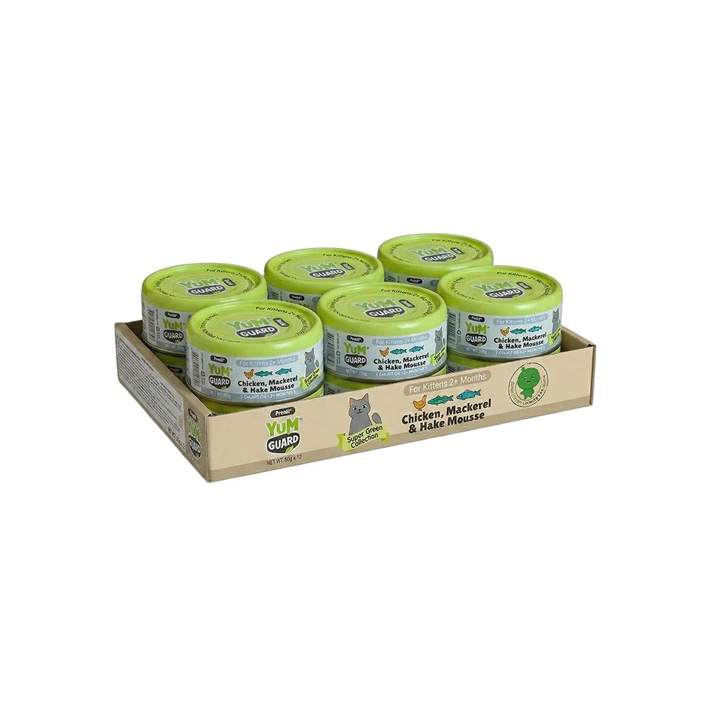 YUMGUARD Brain Development Chicken, Mackerel & Hake Mousse Kitten Wet Cat Food - Image 2