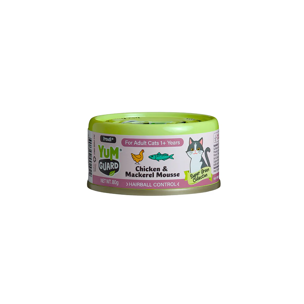 YUMGUARD Hairball Control Chicken & Mackerel Mousse Adult Wet Cat Food