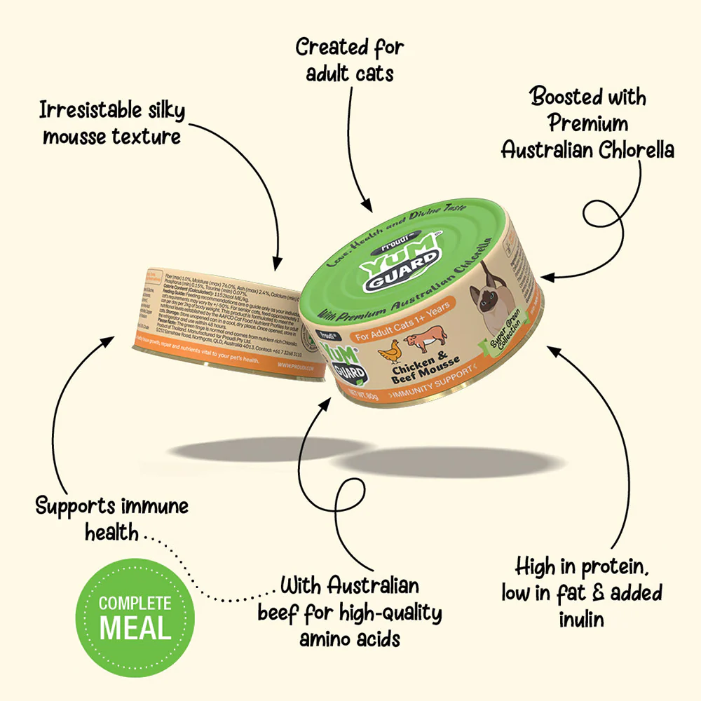 YUMGUARD Immunity Support Chicken & Beef Mousse Adult Wet Cat Food - Image 3