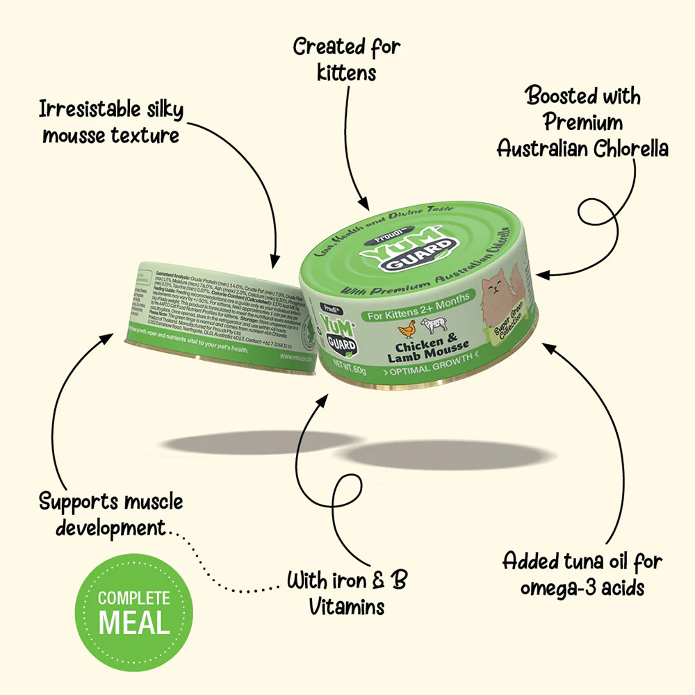 YUMGUARD Optimal Growth Chicken & Lamb Mousse Kitten Wet Cat Food - Image 4