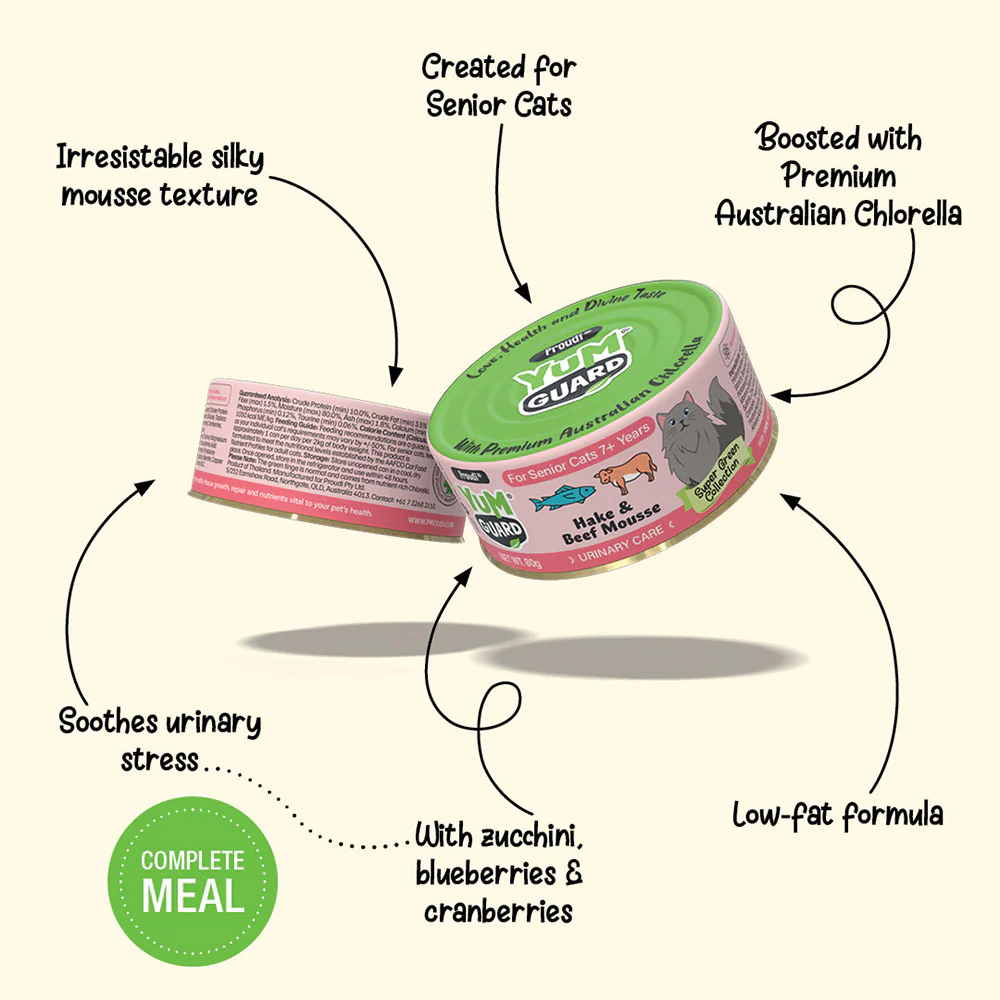 YUMGUARD Urinary Care Hake & Beef Mousse Senior 7+ Wet Cat Food - Image 3