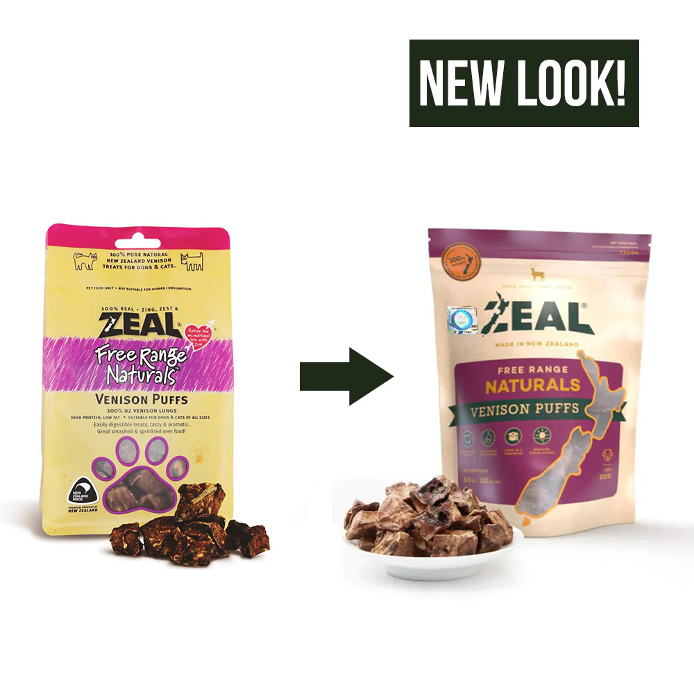ZEAL Venison Puffs Natural Pet Treats 85g - Image 2