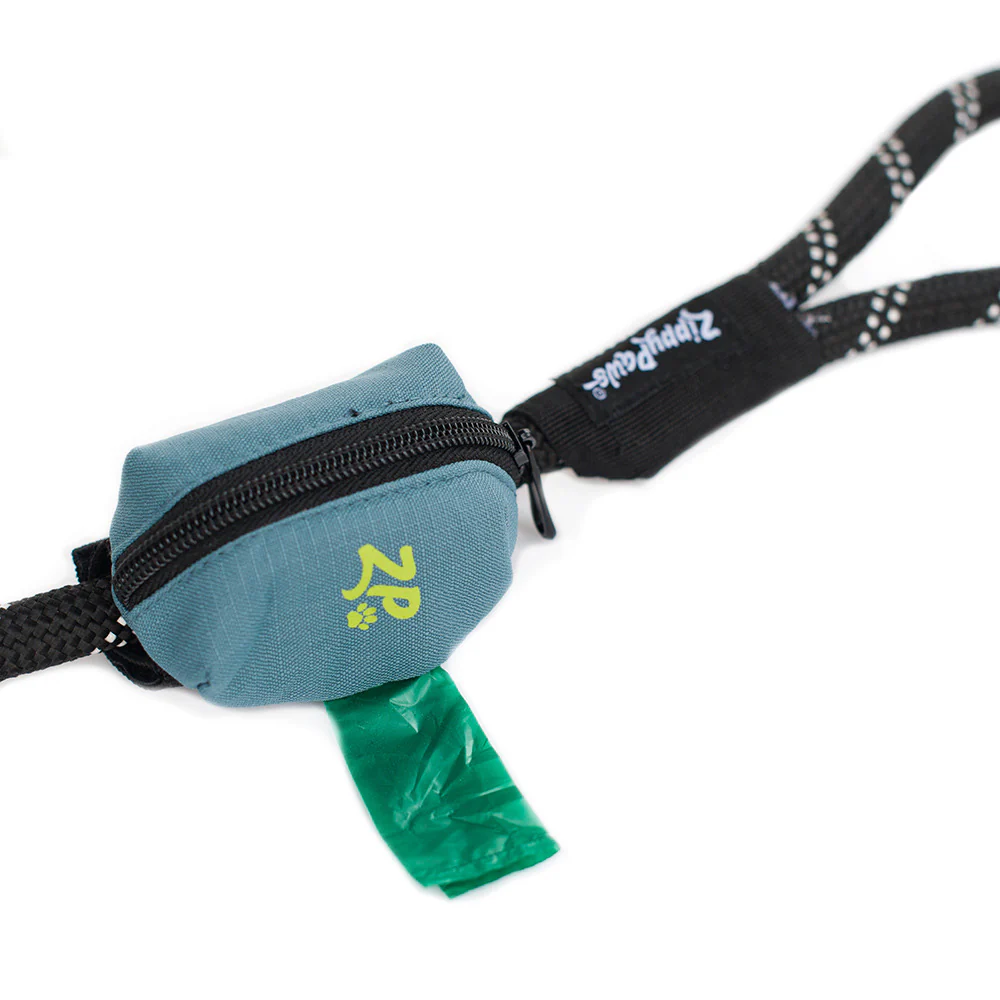 ZIPPY PAWS Green Adventure Leash Dog Poop Bag Dispenser + Waste Roll