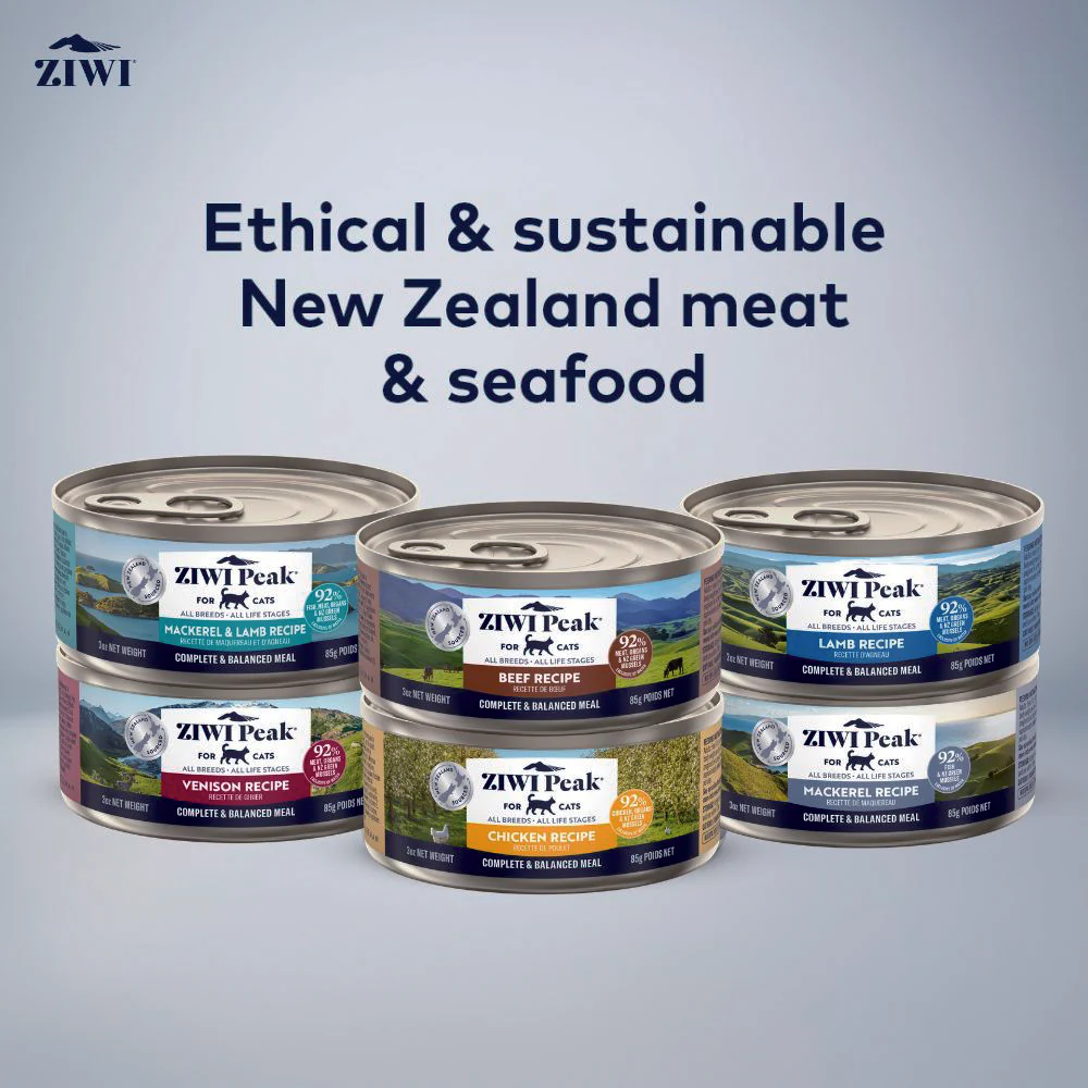 ZIWI PEAK Beef, Chicken, Lamb, Mackerel & Lamb, Mackerel,Venison Wet Cat Food 85gx6 Variety Pack - Image 3