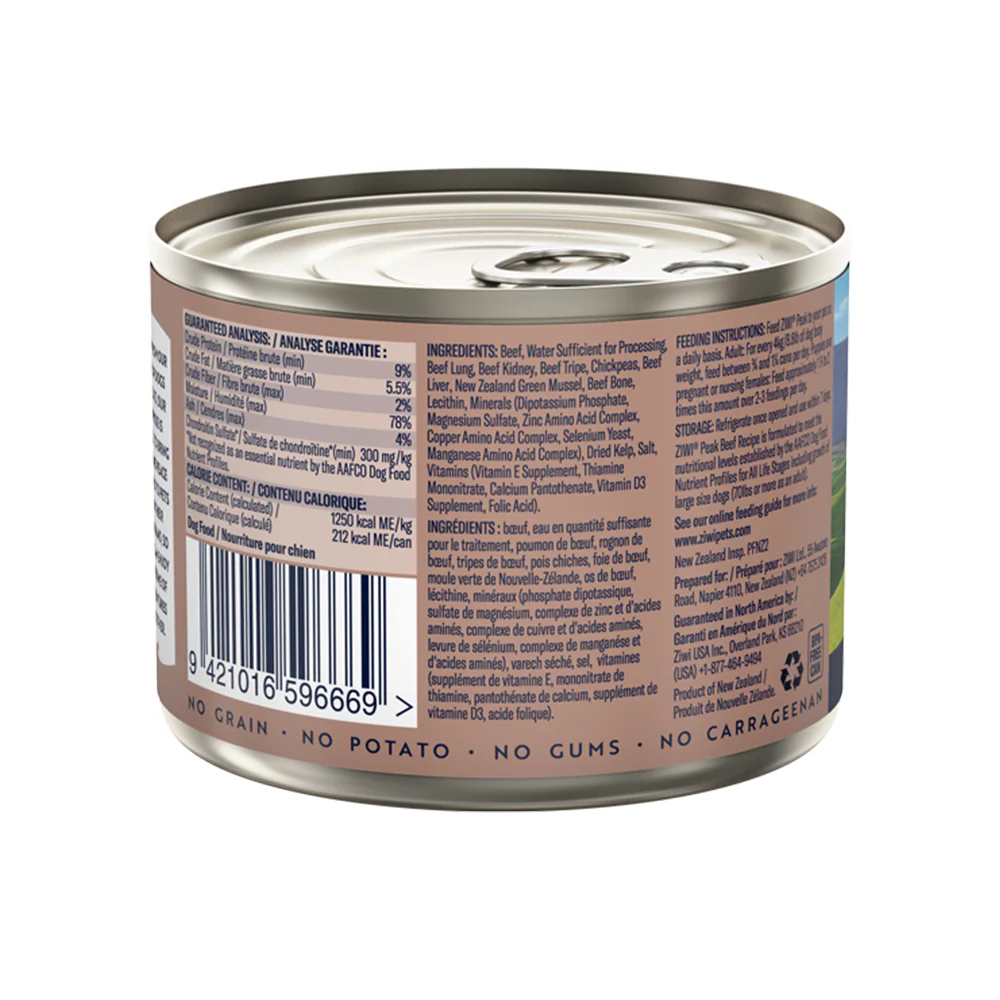 ZIWI Peak Beef Recipe Grain Free Dog Food - Image 4