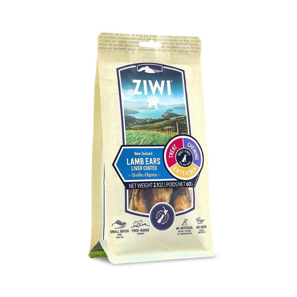 ZIWI Liver Coated Lamb Ears Oral Chew Dog Dental Treats 60g - Image 3
