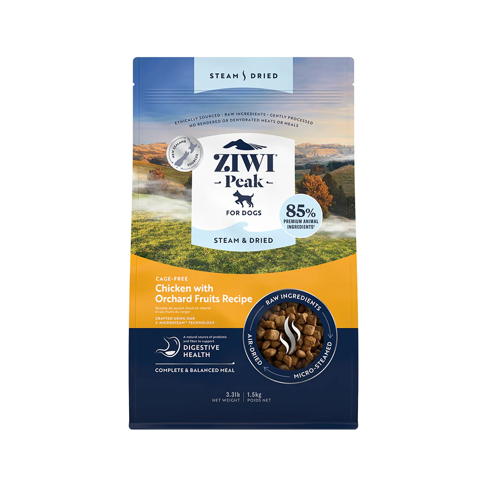 ZIWI PEAK Steam & Dried Cage-Free Chicken with Orchard Fruits Dog Food - Image 6