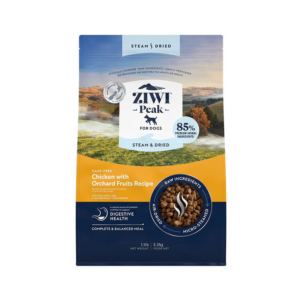 ZIWI PEAK Steam & Dried Cage-Free Chicken with Orchard Fruits Dog Food - Image 7