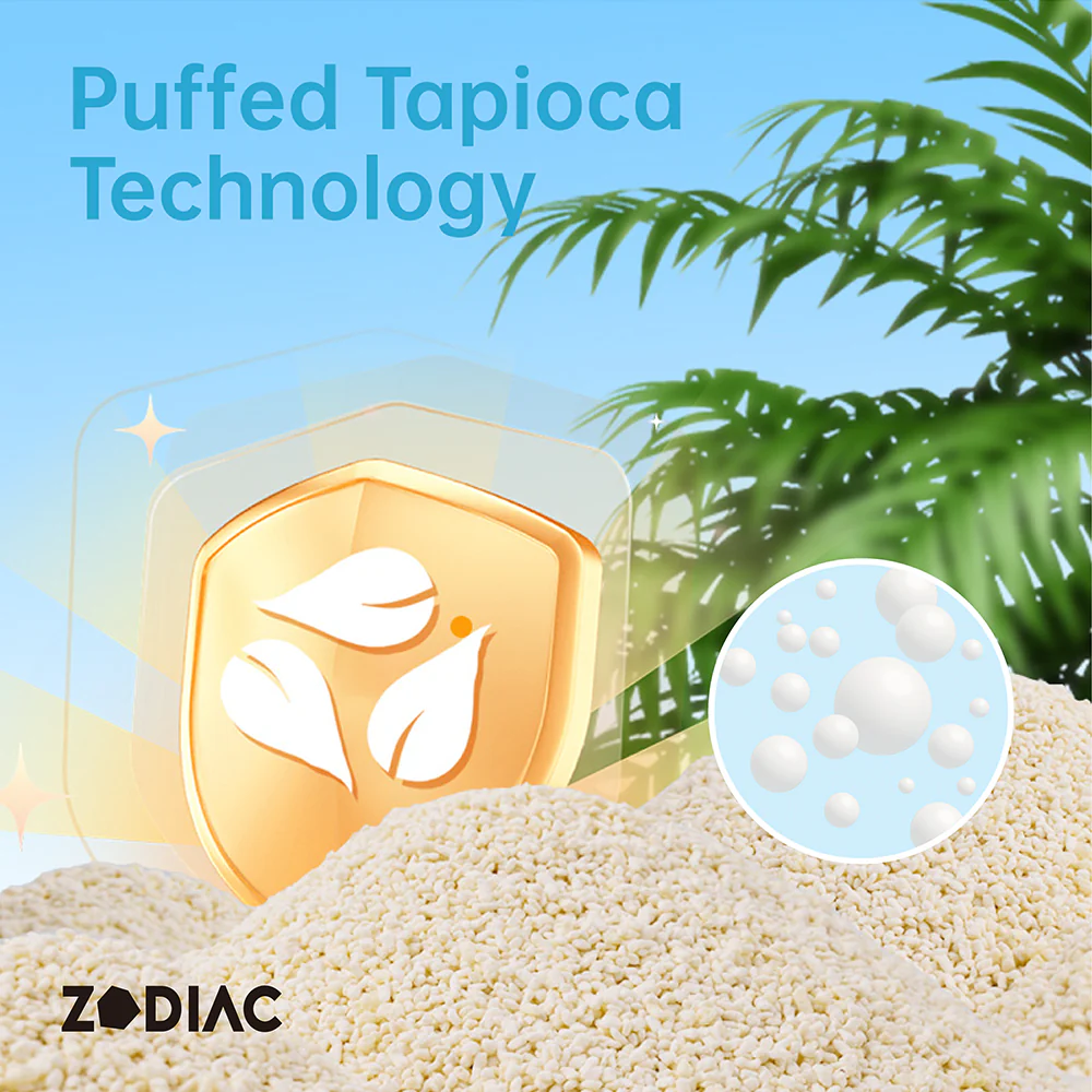 ZODIAC Puffed Cassva/Tapioca Advanced Clumping Cat Litter - Image 3