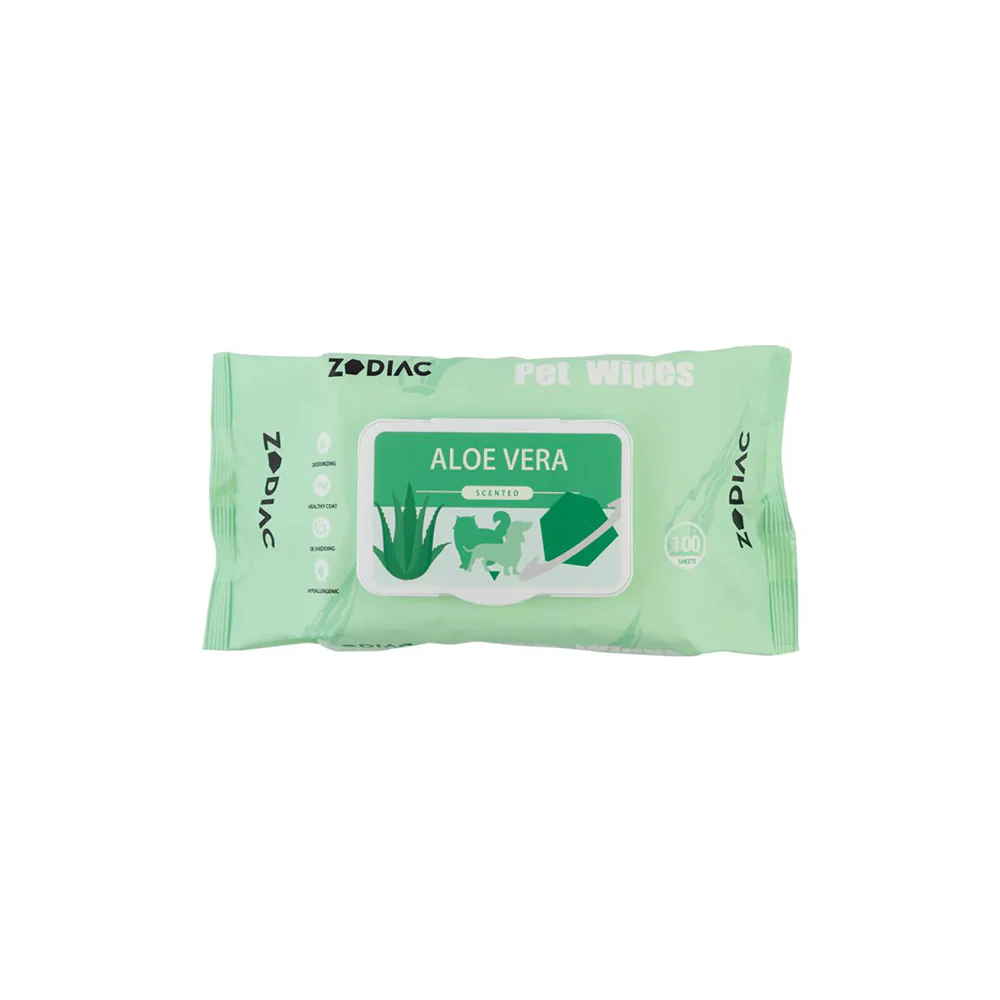 ZODIAC Aloe Vera Pet Grooming Wipes 100pcs