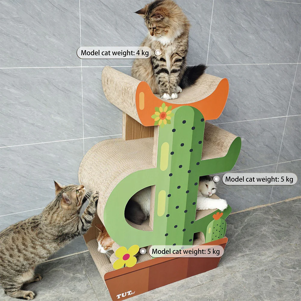 ZODIAC Cactus multi-layer Cat Scratcher 60x36x89cm - Image 2