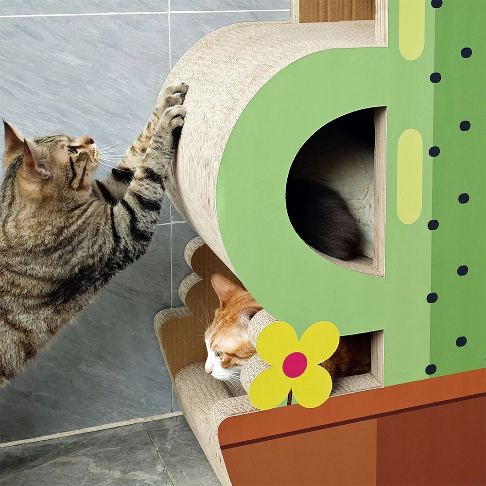ZODIAC Cactus multi-layer Cat Scratcher 60x36x89cm - Image 7