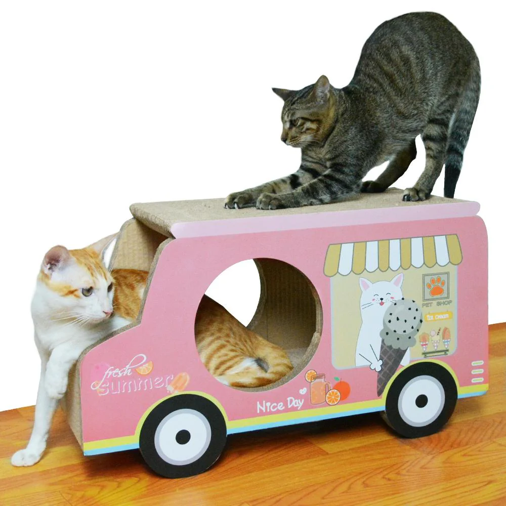 ZODIAC Pink Ice Cream Van Cat Scratchers - Image 3