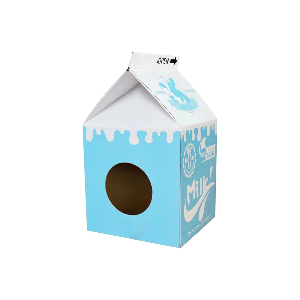ZODIAC Blue Milk Box Cat Scratchers 32x32x56cm