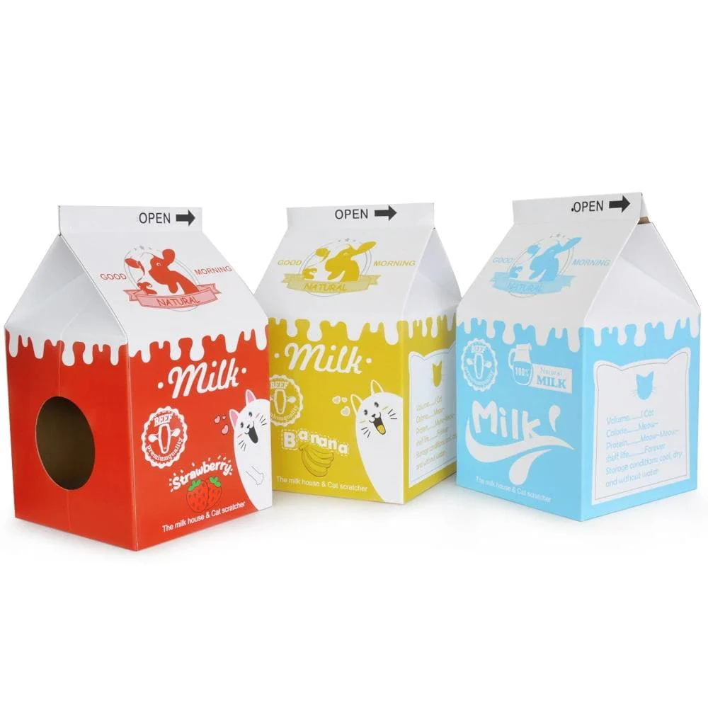 ZODIAC Red Milk Box Cat Scratchers 32x32x56cm - Image 3