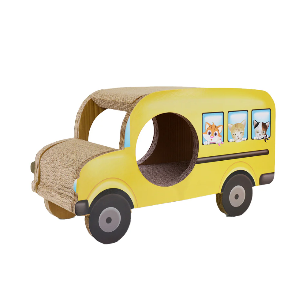 ZODIAC Yellow Bus Cat Scratcher