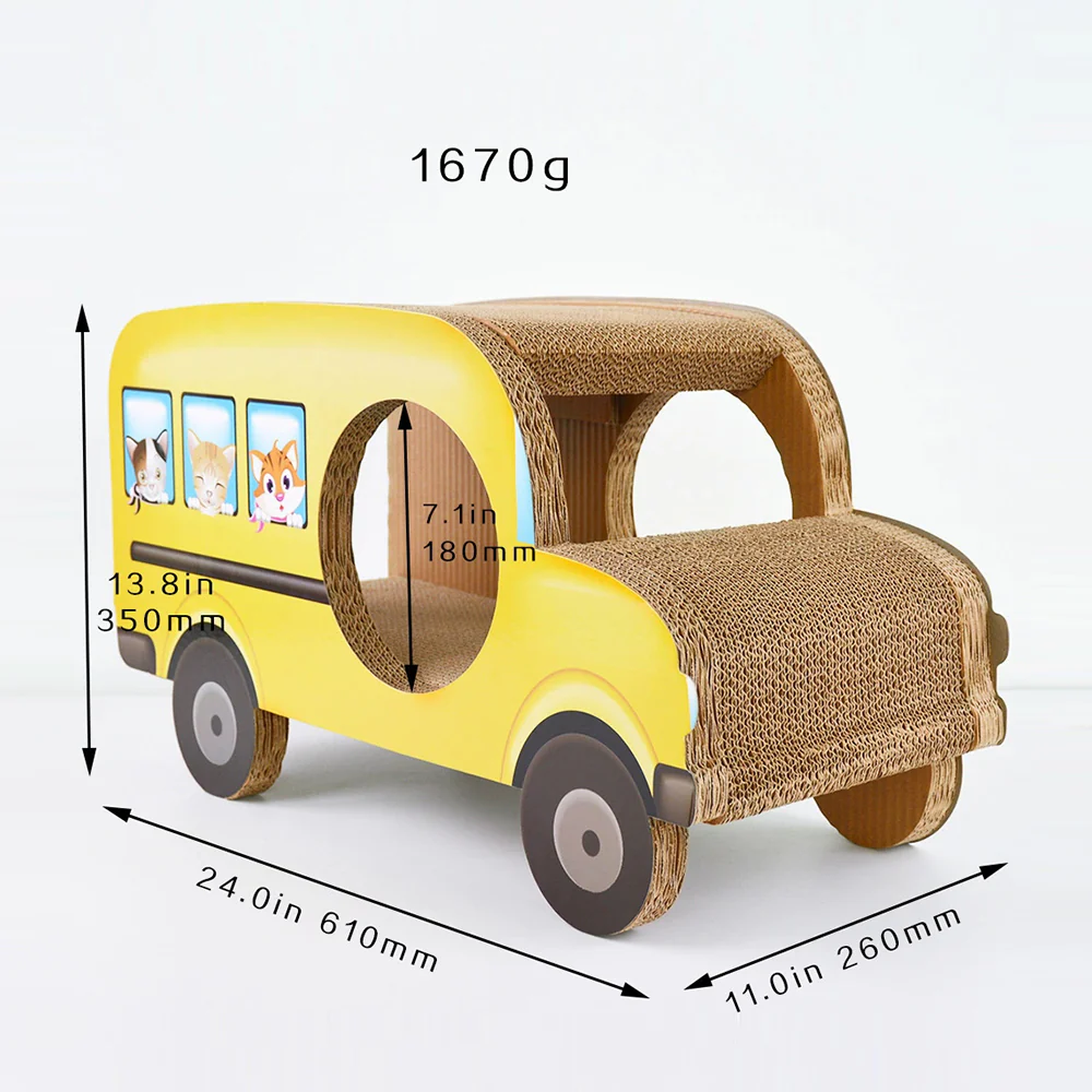 ZODIAC Yellow Bus Cat Scratcher - Image 3