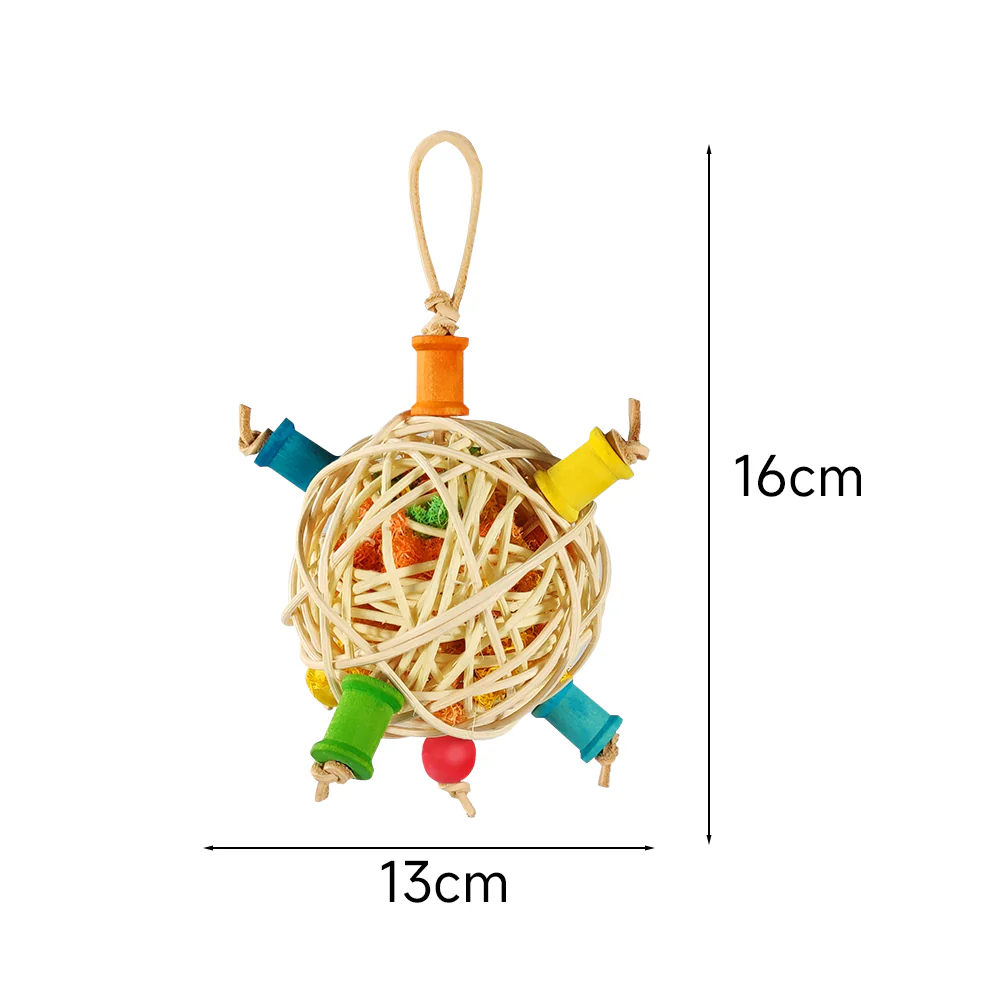ZODIAC Nibble & Gnaw Colorful Ball Small Animal Toy - Image 2
