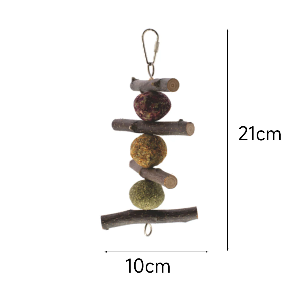 ZODIAC Nibble & Gnaw Stack Hay Balls Small Animal Toy - Image 2