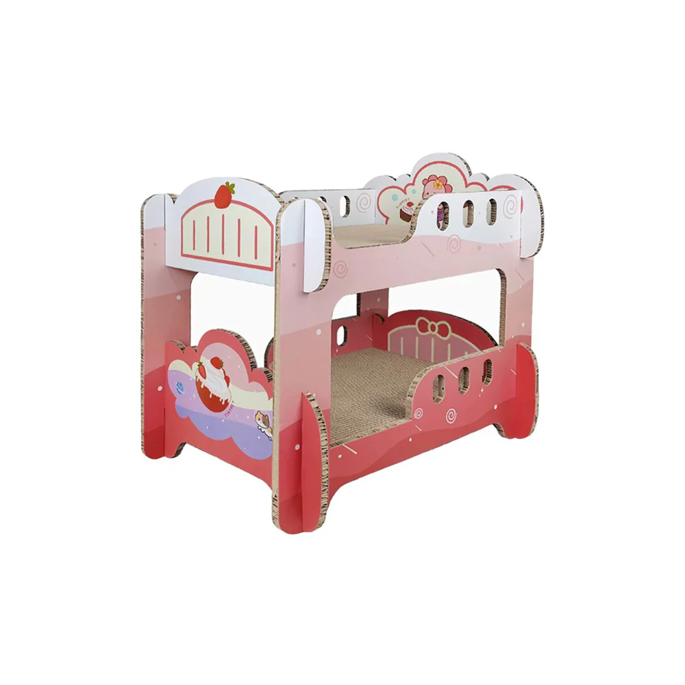 ZODIAC Pink Double Deck Corrugated Paper Cat Scratcher - Image 3