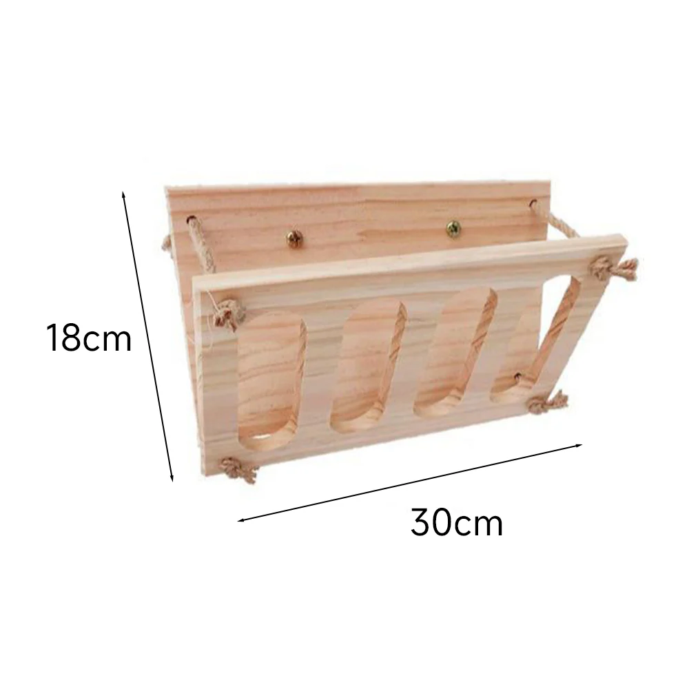 ZODIAC Small Animal Wooden Feeder Mountable Hay Manger - Image 2