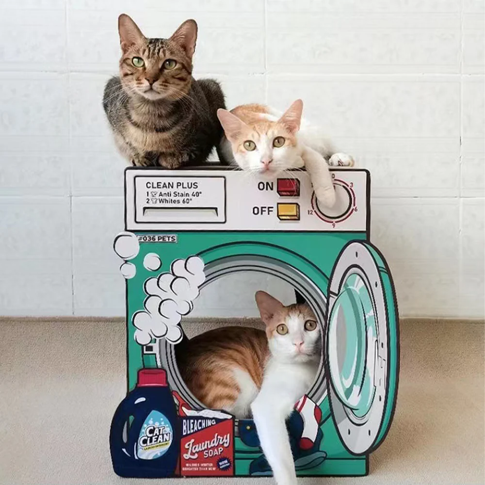 ZODIAC Green Washing Machine Corrugated Cat Scratchers - Image 2