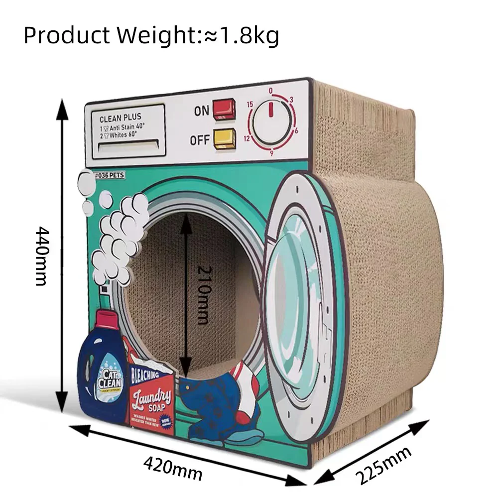 ZODIAC Green Washing Machine Corrugated Cat Scratchers - Image 3