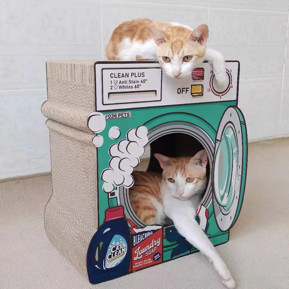 ZODIAC Green Washing Machine Corrugated Cat Scratchers - Image 5